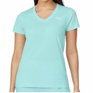 Fila Women’s Green V-neck short sleeve Tshirt Size:S (NWT)